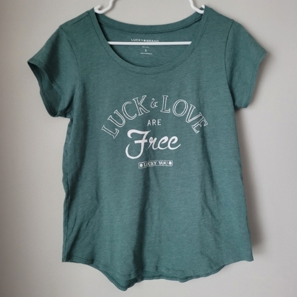 Lucky Brand Graphic Tee - Luck & Love Are Free. - Picture 3 of 5